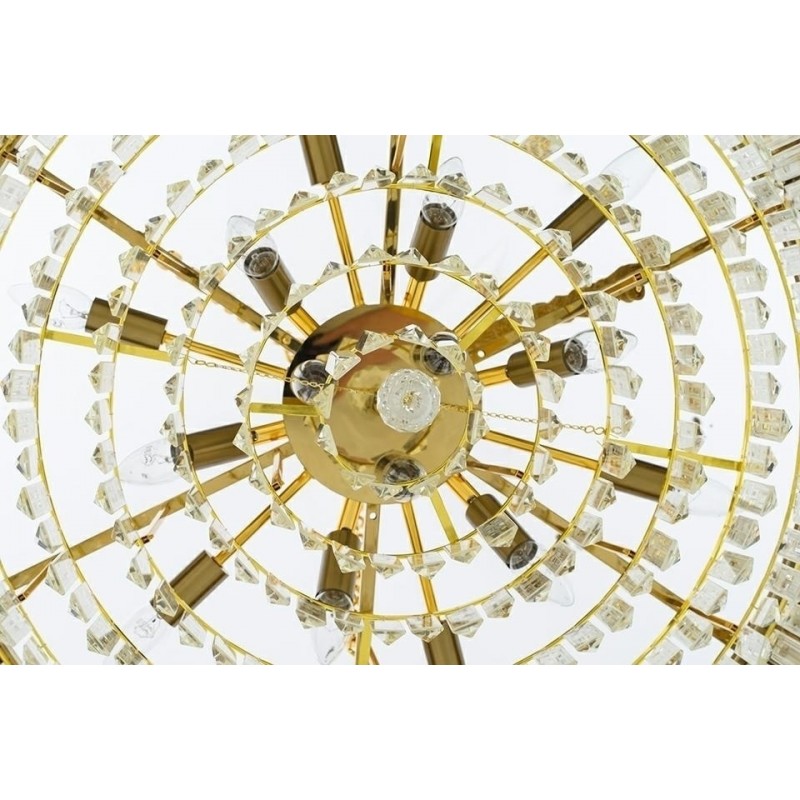 Lampa wisząca IMPERIAL GOLD 80 - stal, kryształ