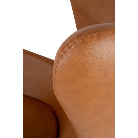 Fotel EGG SZEROKI PU brązowy