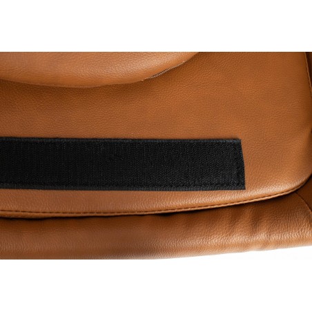 Fotel EGG SZEROKI PU brązowy