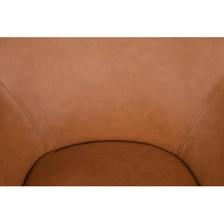 Fotel EGG SZEROKI PU brązowy