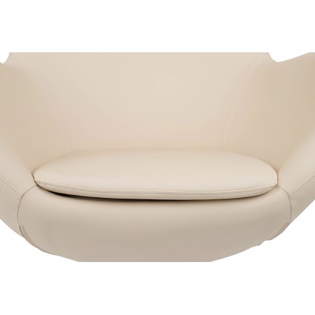 Fotel EGG SZEROKI PU beżowy