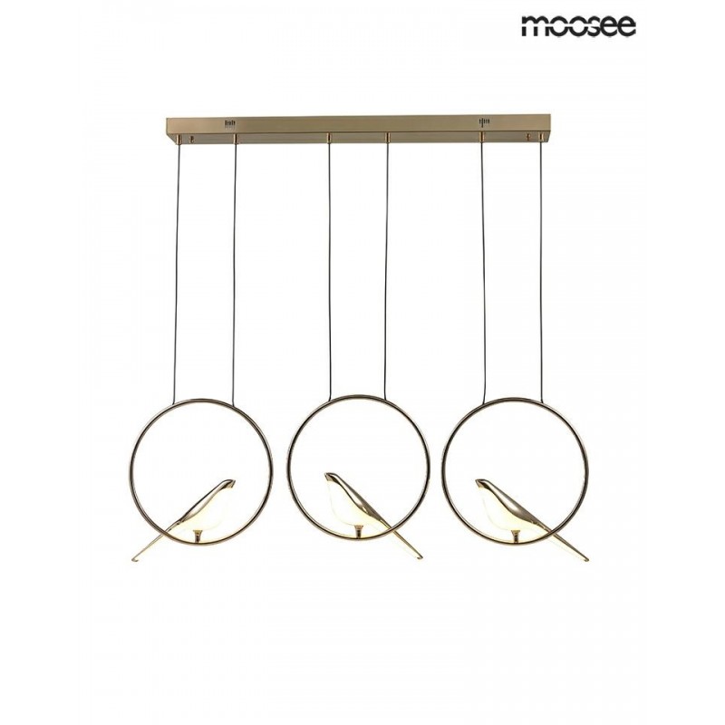 MOOSEE lampa wisząca BIRD LINE złota