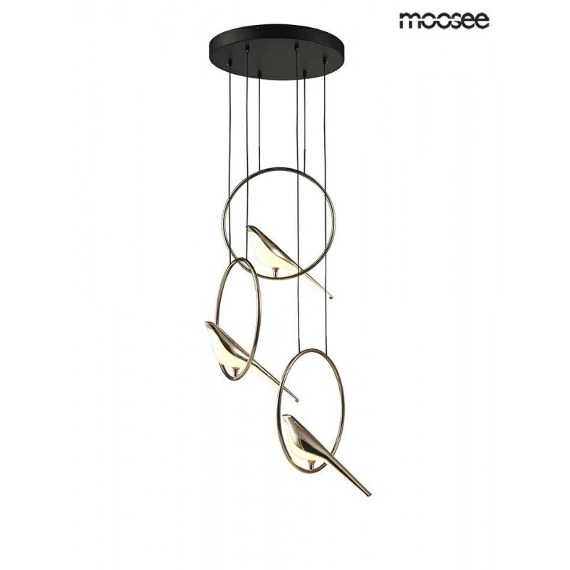 MOOSEE lampa wisząca BIRD DISC złota