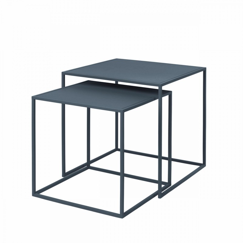 Blomus ZESTAW 2 STOLIKÓW FERA, STEEL GREY