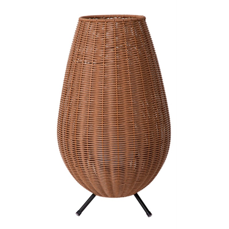 Lucide Lampa zewnętrzna przenośna COLIN 03843/50/72 drewno jasne i ciemne, czarny