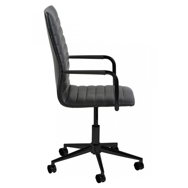 ACTONA fotel biurowy WINSLOW - czarny, ekoskóra