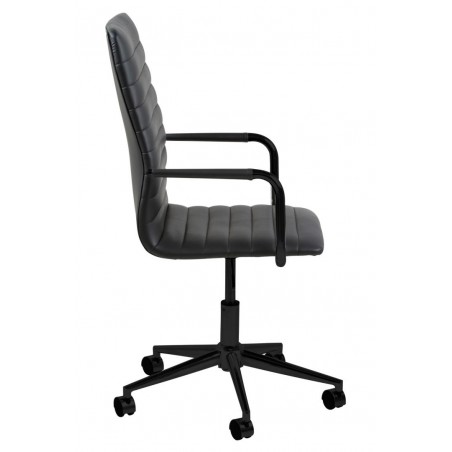 ACTONA fotel biurowy WINSLOW - czarny, ekoskóra