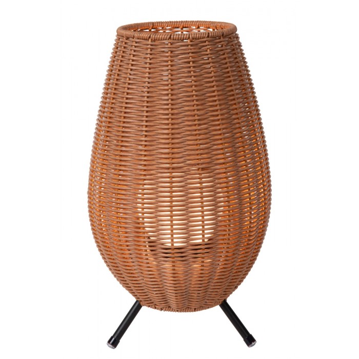 Lucide Lampa zewnętrzna przenośna COLIN 03843/36/72 drewno jasne i ciemne, czarny