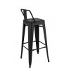 Krzesło barowe TOWER BACK 66 (Paris) czarne