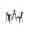 Krzesło barowe TOWER BACK 66 (Paris) czarne