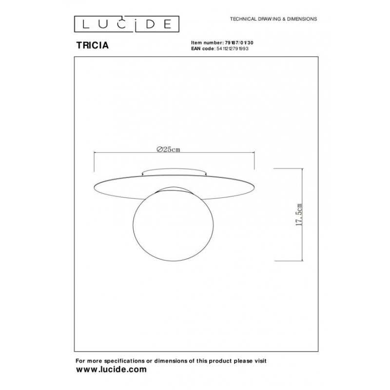 Lucide Lampa natynkowa TRICIA 79187/01/30 czarny
