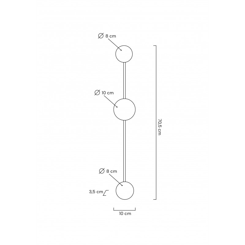 MOOSEE lampa ścienna SHADOW 2 czarna