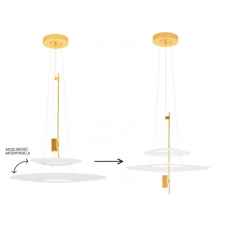 MOOSEE lampa wisząca PARROT 68 złota