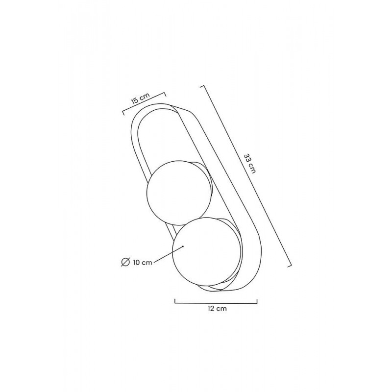 MOOSEE lampa ścienna DROPS 2 czarna