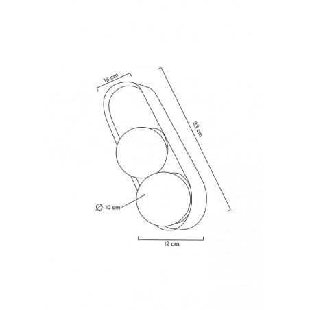 MOOSEE lampa ścienna DROPS 2 czarna