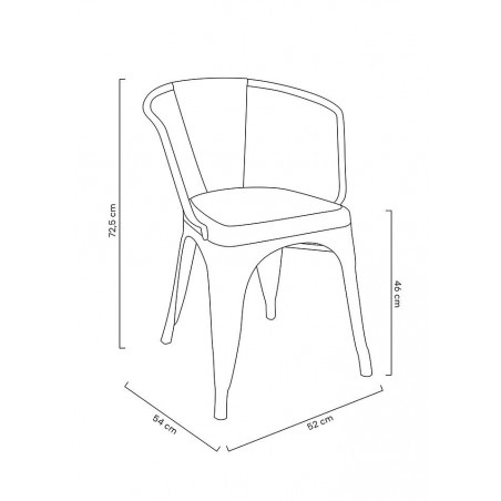 Krzesło TOWER ARM ( Paris ) metal