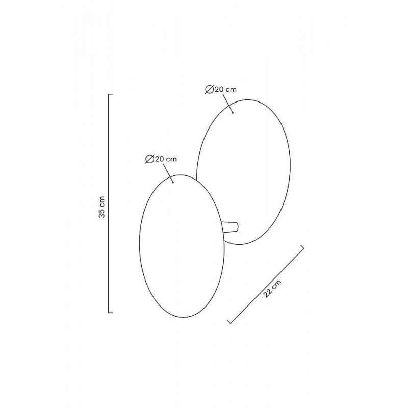 MOOSEE lampa ścienna ECLISE złota / czarna
