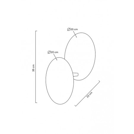 MOOSEE lampa ścienna ECLISE złota / czarna