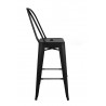 Krzesło barowe TOWER BIG BACK 76 ( Paris ) czarne