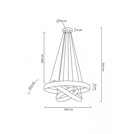 MOOSEE lampa wisząca LIBERTY TRIPLES złota