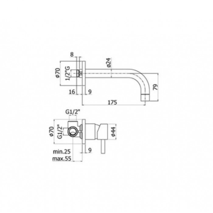 Paffoni Stick Bateria umywalkowa podtynkowa...