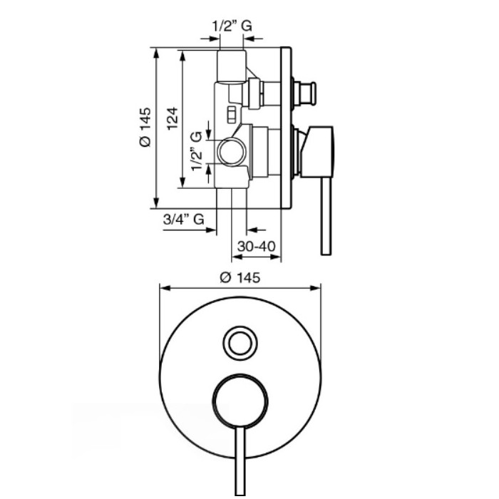 Paffoni Piper Zestaw prysznicowy podtynkowy...