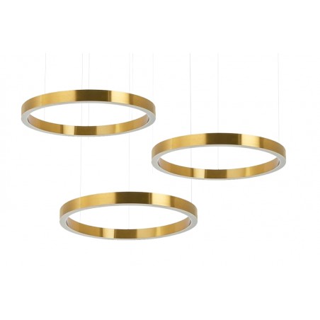 Lampa wisząca RING 60 + 60 + 60 złota na jednej podsufitce