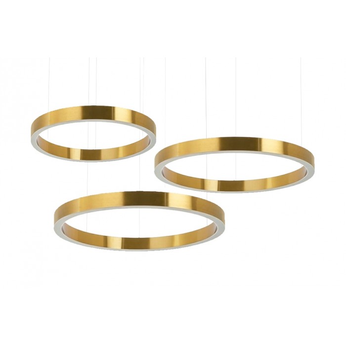 Lampa wisząca RING 40 + 60 + 60 złota na jednej podsufitce