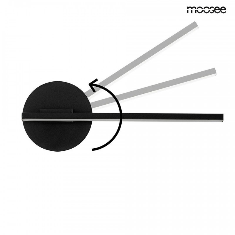MOOSEE lampa ścienna HORIZON czarna
