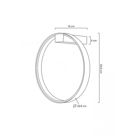 MOOSEE lampa ścienna CIRCLE WALL złota