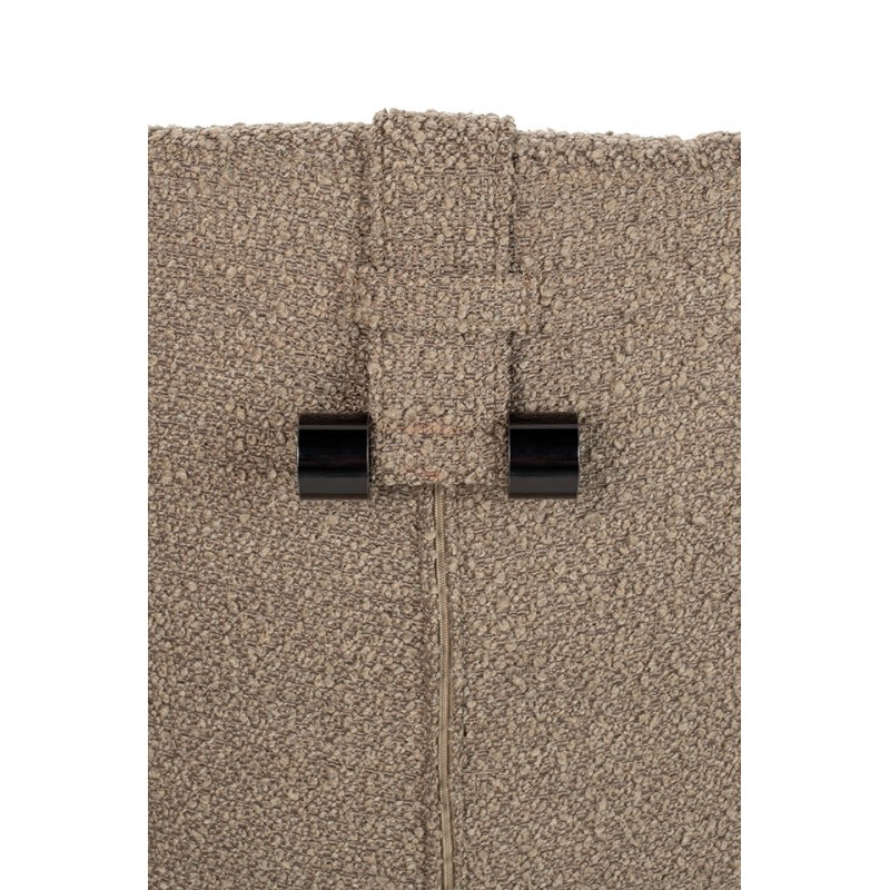 Fotel TEDDY GRAND ciemny brązowy z podnóżkiem