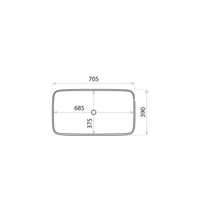 Lavita Toro umywalka nablatowa biała