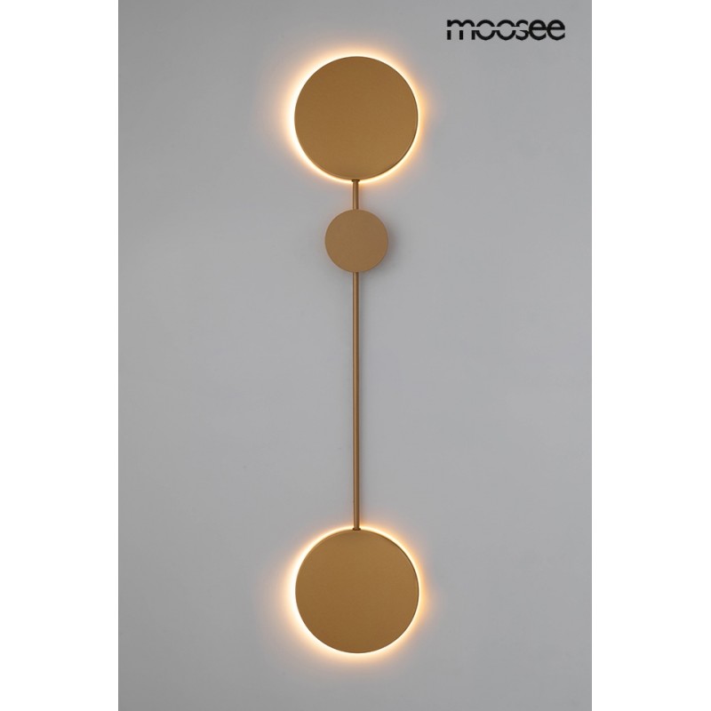 MOOSEE lampa ścienna SHADOW 2 złota
