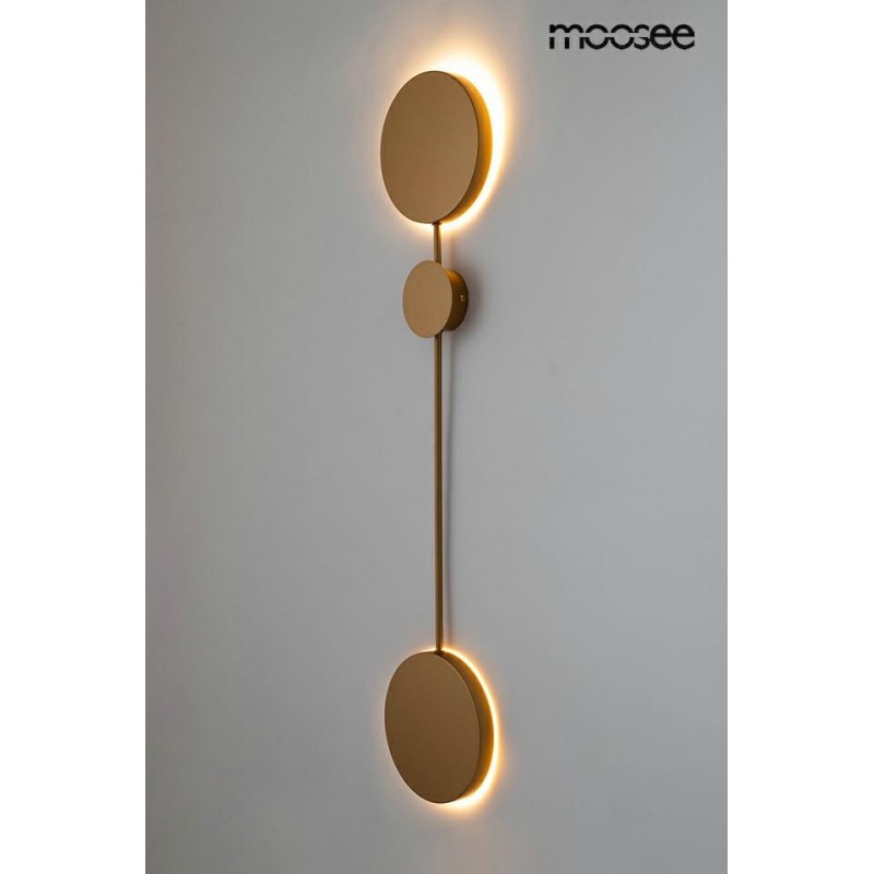 MOOSEE lampa ścienna SHADOW 2 złota