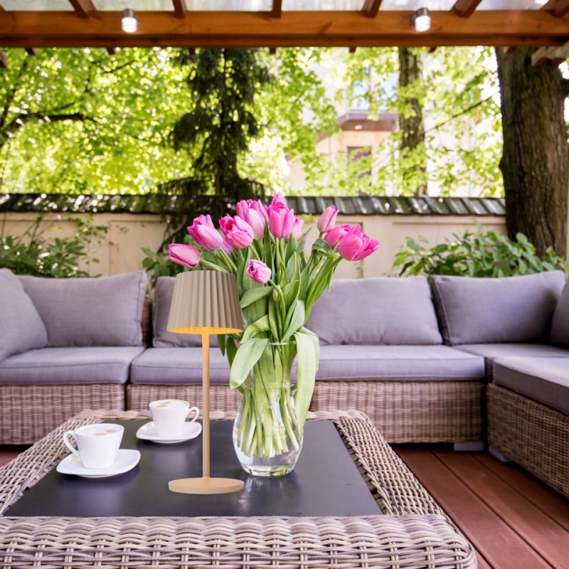 Lucide Lampa zewnętrzna przenośna JUSTINE 27889/02/38 beżowy