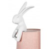 KARE lampa stołowa RABBIT 68 cm biała  / róźowa