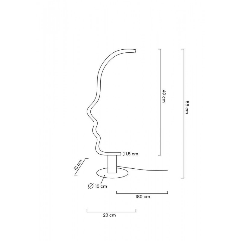 Lampa stołowa FACE TABLE czarna