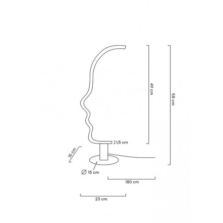 Lampa stołowa FACE TABLE czarna