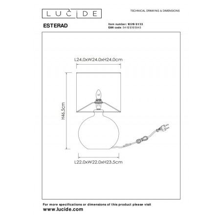 Lucide Lampa stołowa ESTERAD 10519/81/33 zielony
