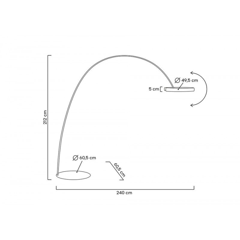 Lampa podłogowa VIST złoty chrom