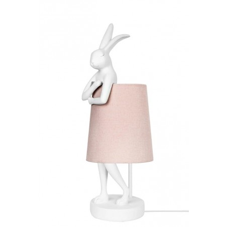 KARE lampa stołowa RABBIT biała / różowa