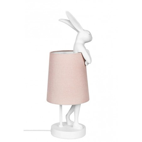 KARE lampa stołowa RABBIT biała / różowa