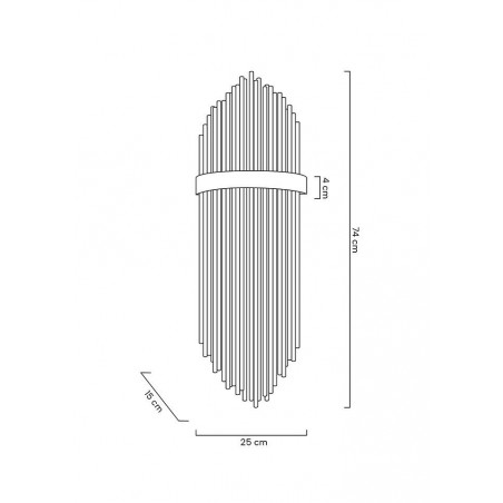MOOSEE lampa ścienna FLORENS L złota