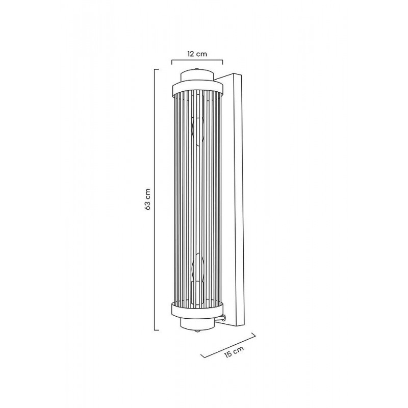 MOOSEE lampa ścienna COLUMN 60 srebrna