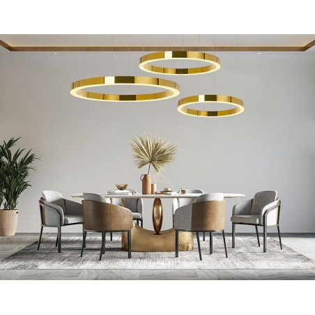 MOOSEE lampa wisząca RING LUXURY 70  złota - LED, chromowane złoto