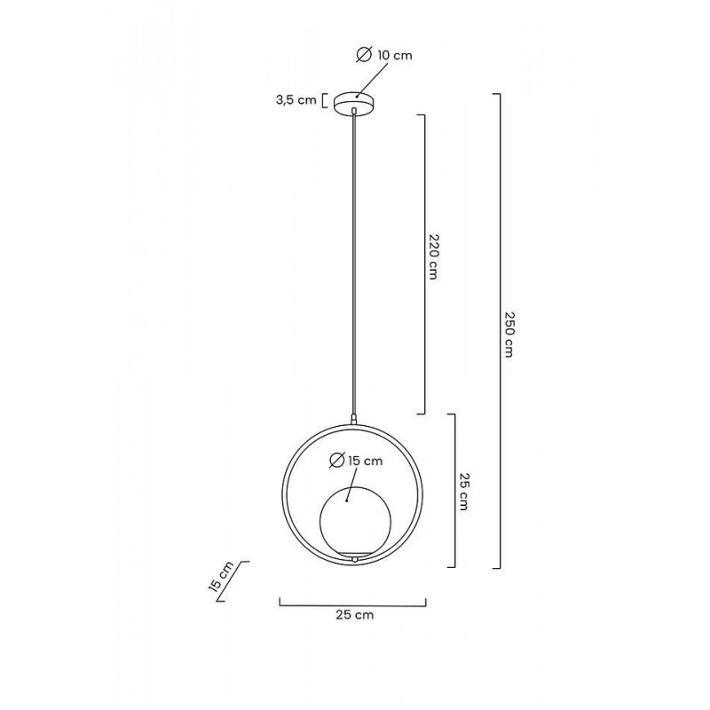MOOSEE lampa wisząca AURELIA 20 złota