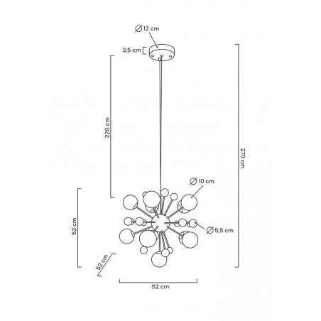 MOOSEE lampa wisząca AURELIA złota