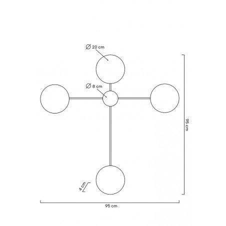 MOOSEE lampa ścienna SHADOW 4 czarna