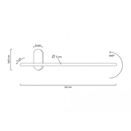 MOOSEE lampa ścienna TOBIA czarna