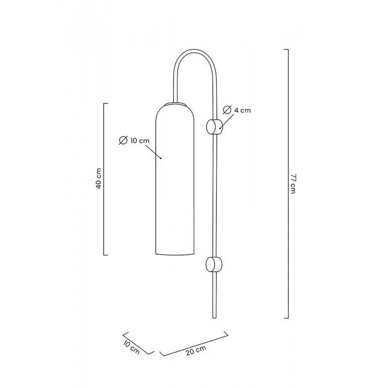 MOOSEE lampa ścienna SLACK złota / biała